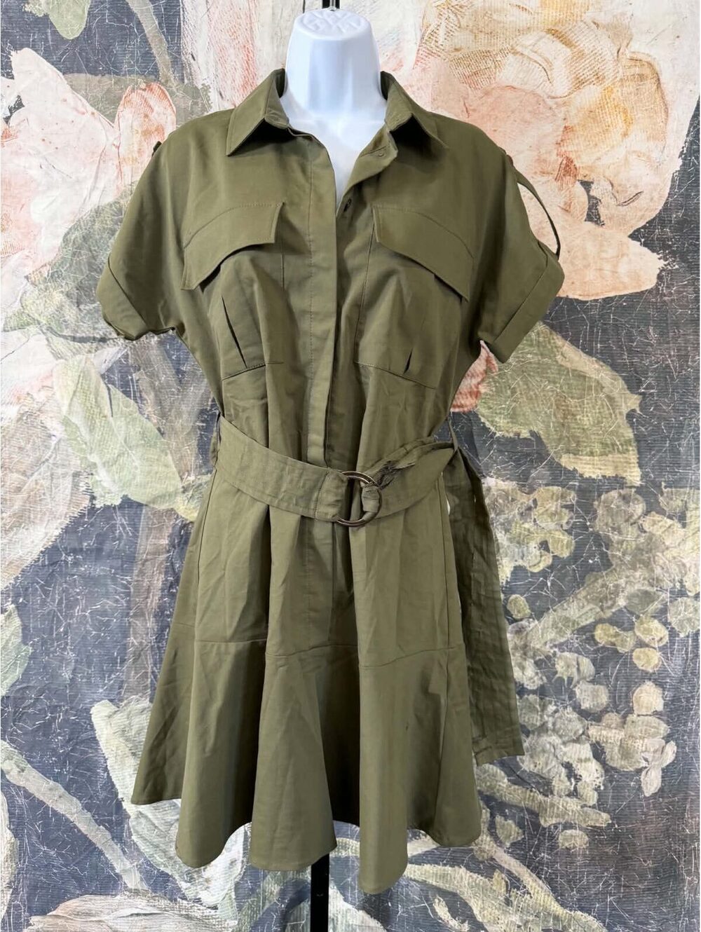 New Anthropologie Exquise Utility Mini Shirt Dress Size M
